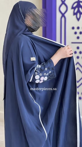 ننص بشت قماش الجوهرة بتطريز انيق