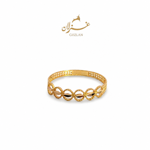 خاتم ذهب عيار 21 ناعم ورقيق (خاتم عقلة)