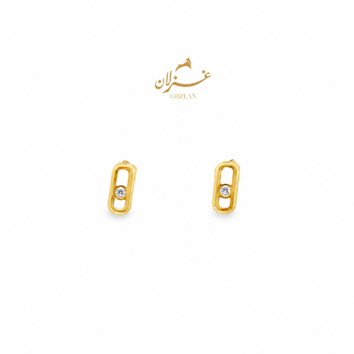 حلق اطفال طبي ذهب عيار 18 بتصميم كلاسيكي