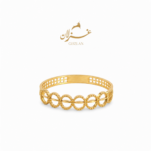خاتم ذهب عيار 21 بتصميم رفيع وناعم للإطلالة الصباح...
