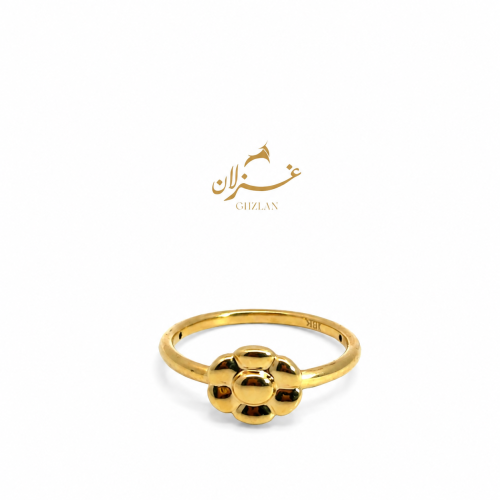 خاتم ذهب إيطالي عيار 18 بتصميم كلاسيكي ناعم