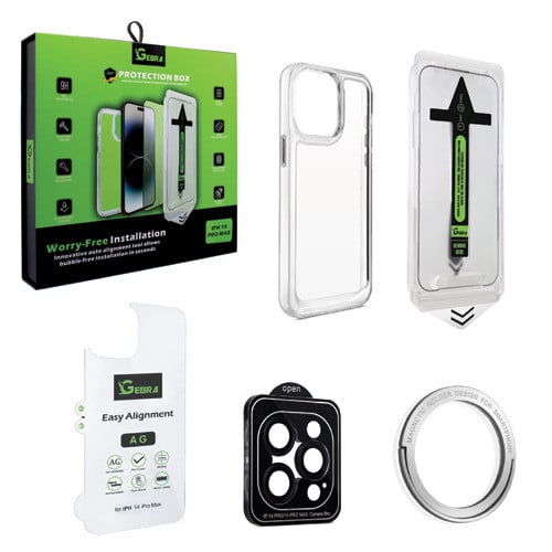 بكج حماية ايفون 14 احترافي من جيبرا مكون من 5 قطع...