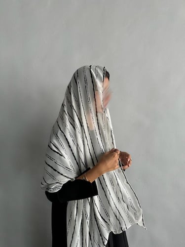 حرير مخطط اسود