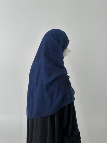 شيفون حرير كحلي