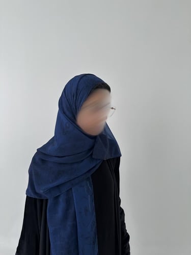 شيفون حرير كحلي