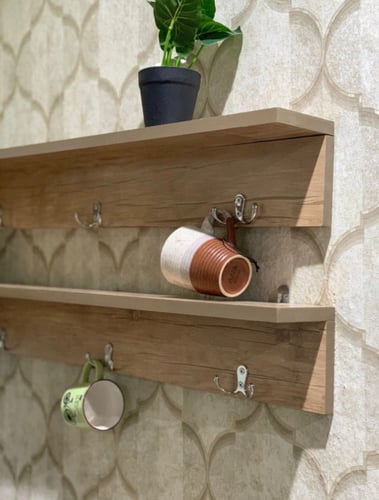 ركن قهوة زاوية مع الارفف