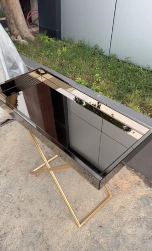 مدخل استقبال بمرايه عسلي