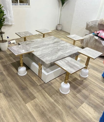 طقم طاولات كلاسيكي مع 6 خدمة