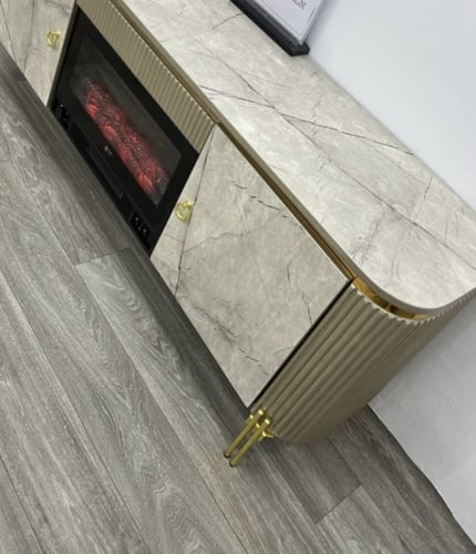 دفاية مع ديكور بديل رخام