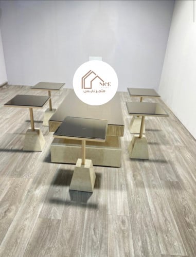 طقم طاولات كلاسيكي مع 6 خدمة