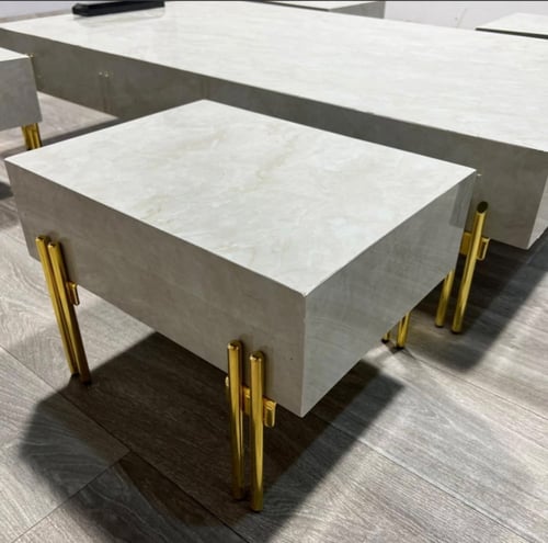 طقم طاولة ارضي مع 4 حبات خدمة