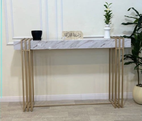 كونسول-مدخل بديل الرخام بقواعد ذهبية