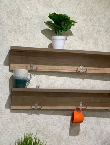 ركن قهوة زاوية مع الارفف