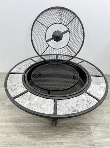 منقل حطي دائري