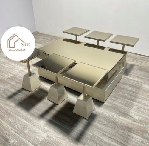 طقم طاولات كلاسيكي مع 6 خدمة
