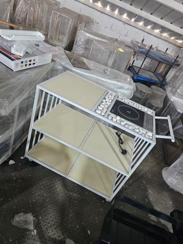 عربية تقديم بموقد كهربائي