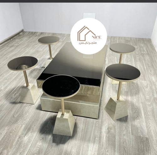 طقم طاولات كلاسيكي مع 6 خدمة