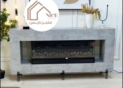 ديكور بديل رخام مع جهاز تدفئة