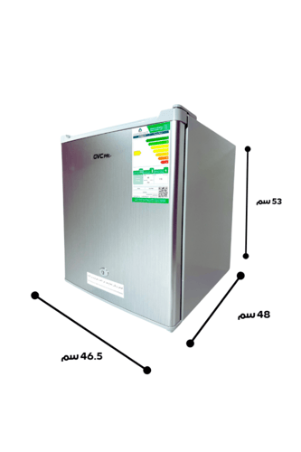 ثلاجه مكتبي جي في سي برو46 لتر ، 1.62 قدم ، سليفر