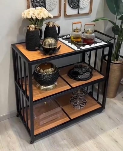 عربية تقديم بموقد كهربائي