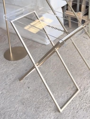 طاولة تقديم مع الاكريلك قطعة