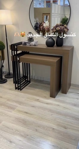 طقم مداخل استقبال خشبي حبتين