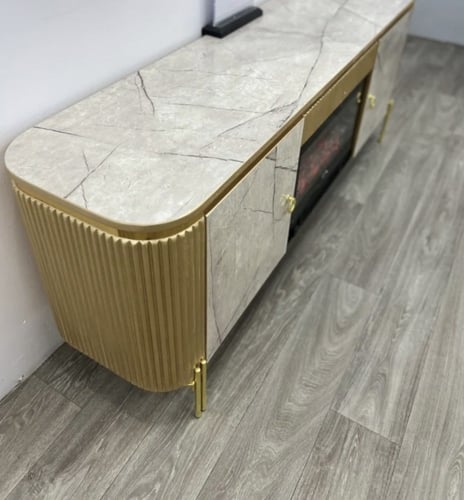 دفاية مع ديكور بديل رخام