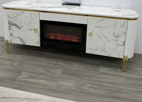 دفاية مع ديكور بديل رخام