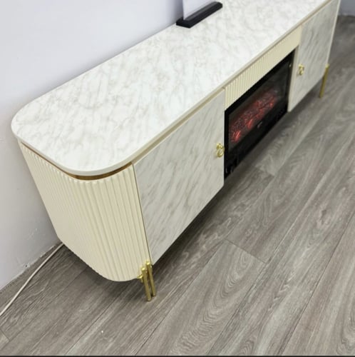 دفاية مع ديكور بديل رخام