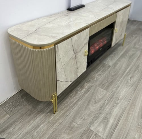 دفاية مع ديكور بديل رخام