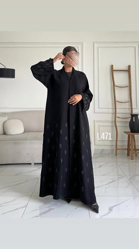 عباية كريب سبشل شك يدوي قصة عادية ستريت