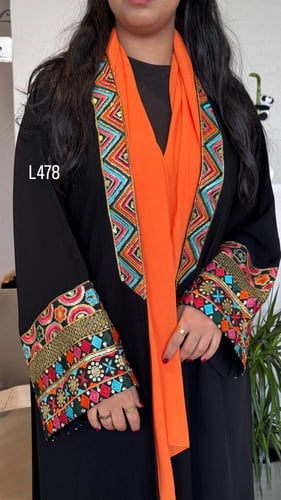 عباية كريب سبشل تطريز كمبيوتر قصة عادية