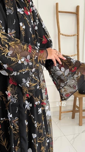 عباية تل مبطنة تطريز كمبيوتر قصة عادية ستريت