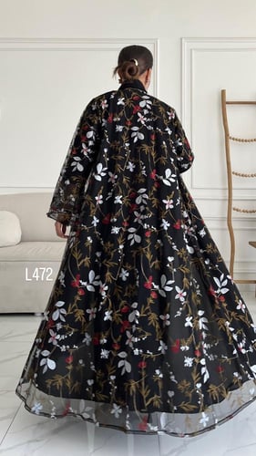 عباية تل مبطنة تطريز كمبيوتر قصة عادية ستريت