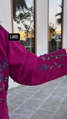 عباية كريب شك يدوي مع سديرية قصة عادية