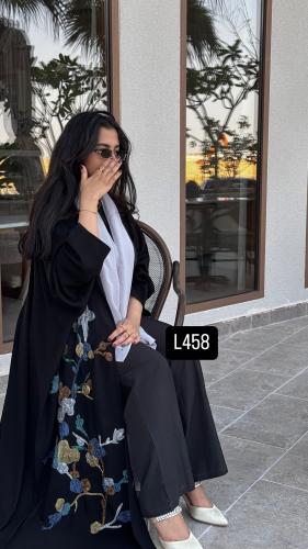 عباية كريب سبشل رسم يدوي وشك يدوي قصة بشت