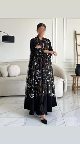 عباية تل مبطنة تطريز كمبيوتر قصة عادية