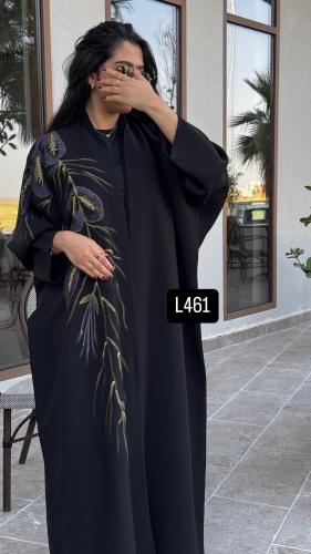 عباية كريب سبشل رسم يدوي وشك يدوي قصة بشت