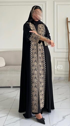 عباية كريب سبشل تطريز كمبيوتر قصة عادية