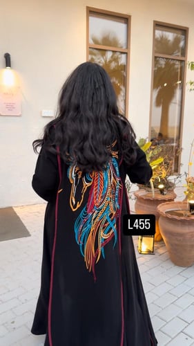 عباية كريب سبشل تطريز كمبيوتر قصة عادية