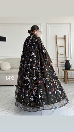 عباية تل مبطنة تطريز كمبيوتر قصة عادية ستريت