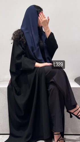 عباية كريب سبشل رسم وشك يدوي قصة بشت