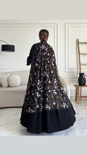 عباية تل مبطنة تطريز كمبيوتر قصة عادية