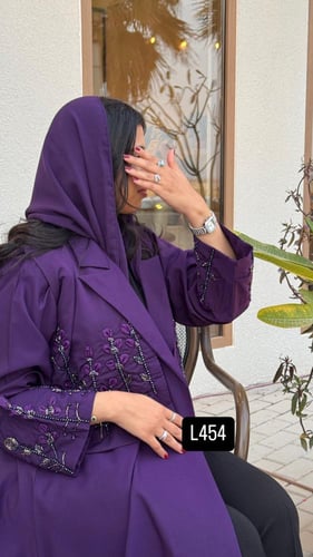 عباية كريب اندوسي شك يدوي مع سديرية قصة عادية