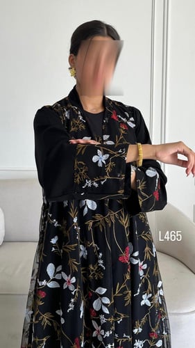 عباية تل مبطنة تطريز كمبيوتر قصة عادية