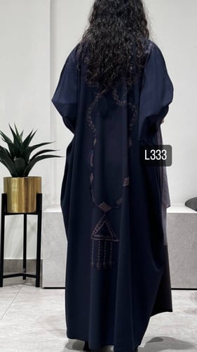 عباية كريب تطريز هاري قصة عادية ستريت