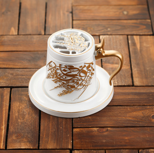 The incense holder cup - white