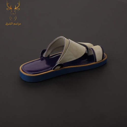 حذاء مراسم الشرق جلد شموه لون رمادي MA402