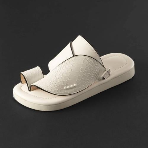 حذاء شرقي طبع ثعبان لون ابيض MA303