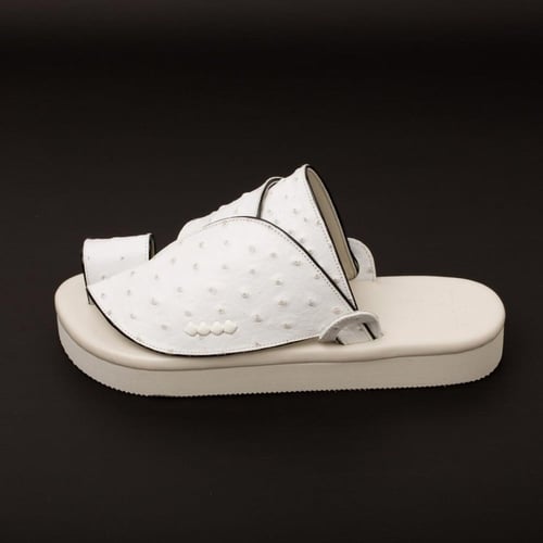 حذاء رجالي شرقي ابيض جلد طبيعي MH136